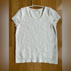 Anthropologie White Crewneck T Shirt